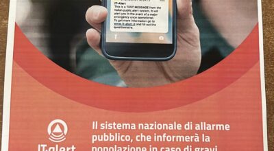 Sperimentazione sistema di allarme pubblico IT-Alert